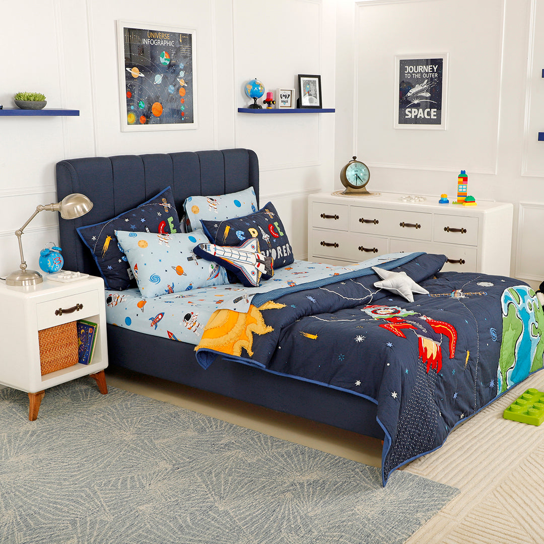 Space Adventure Boys Organic Cotton Quilt