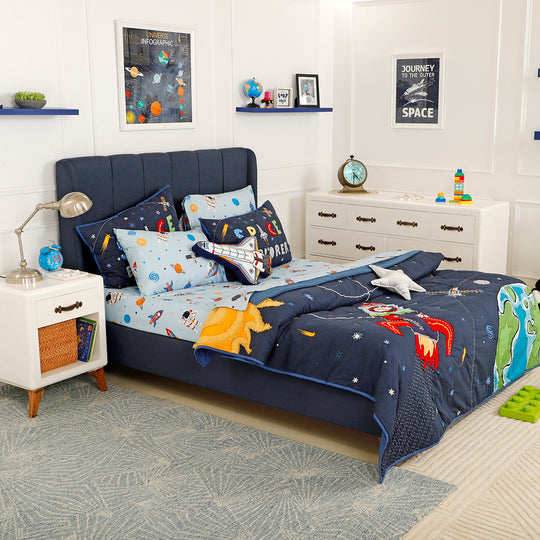 Space Adventure Boys Organic Cotton Quilt