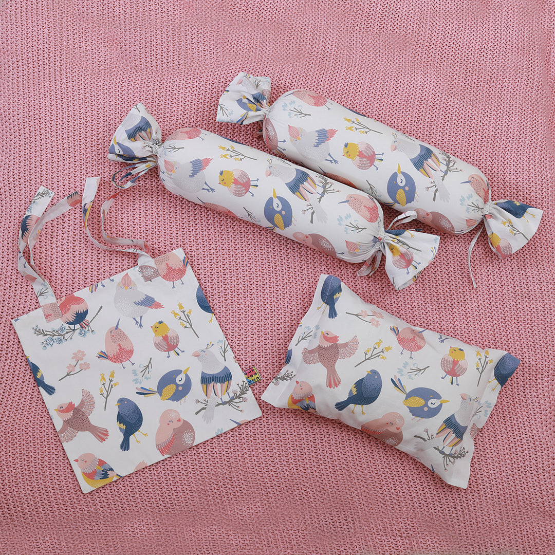 Chirpy birds Fitted Cot Sheet
