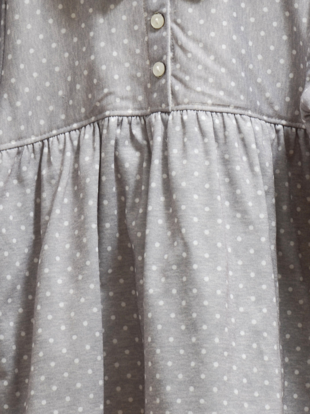 Polka Dots Grey Winter Nightsuit