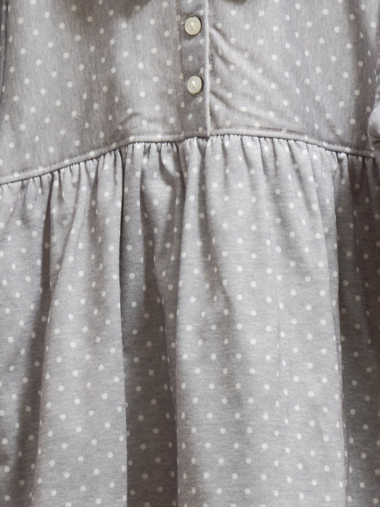 Polka Dots Grey Winter Nightsuit