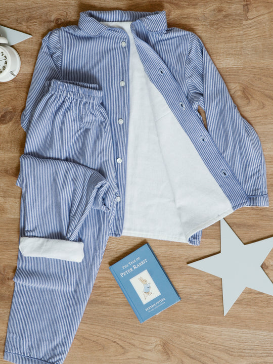 Pinstripe Blue Winter Nightsuit