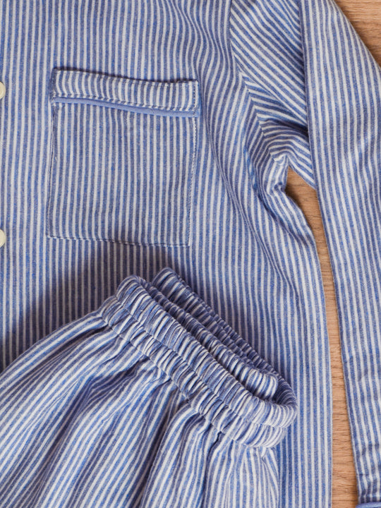 Pinstripe Blue Winter Nightsuit