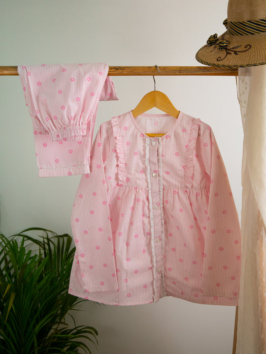 Daffodil Stripe Cotton Nightsuit
