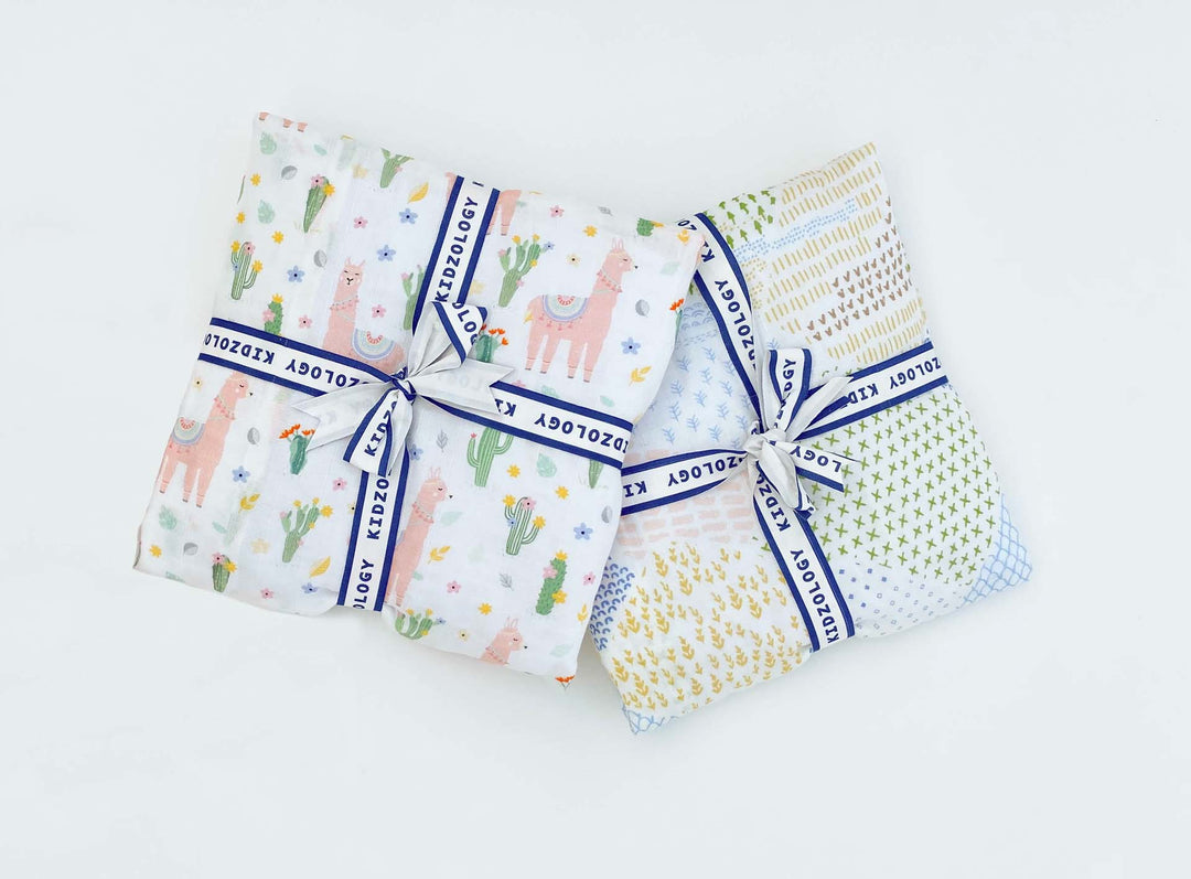 Llama Love Muslin Swaddles Set
