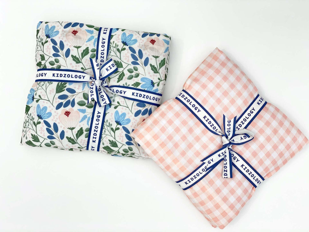 Floral Blush Muslin Swaddles Set