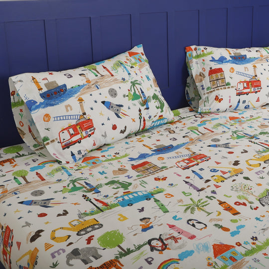 Crayon Frenzy Kids Organic Cotton Pillowcase