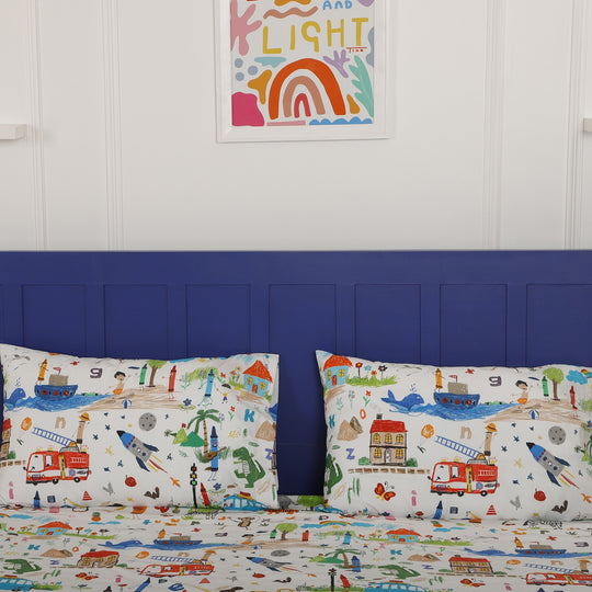 Crayon Frenzy Kids Organic Cotton Pillowcase