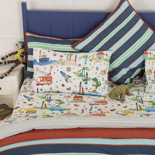 Mark Stripe Organic Cotton Quilt