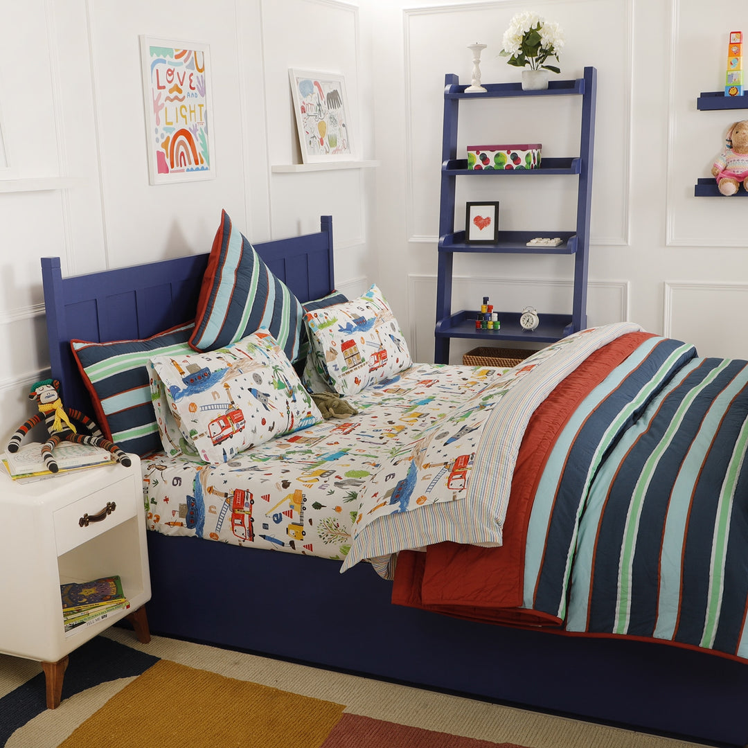 Mark Stripe Organic Cotton Quilt