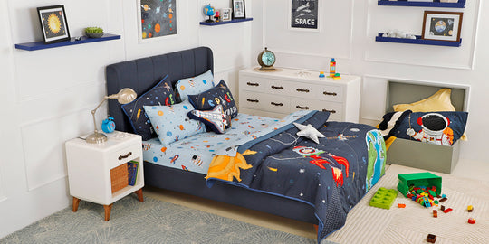 Space Adventure Boys Organic Cotton Quilt