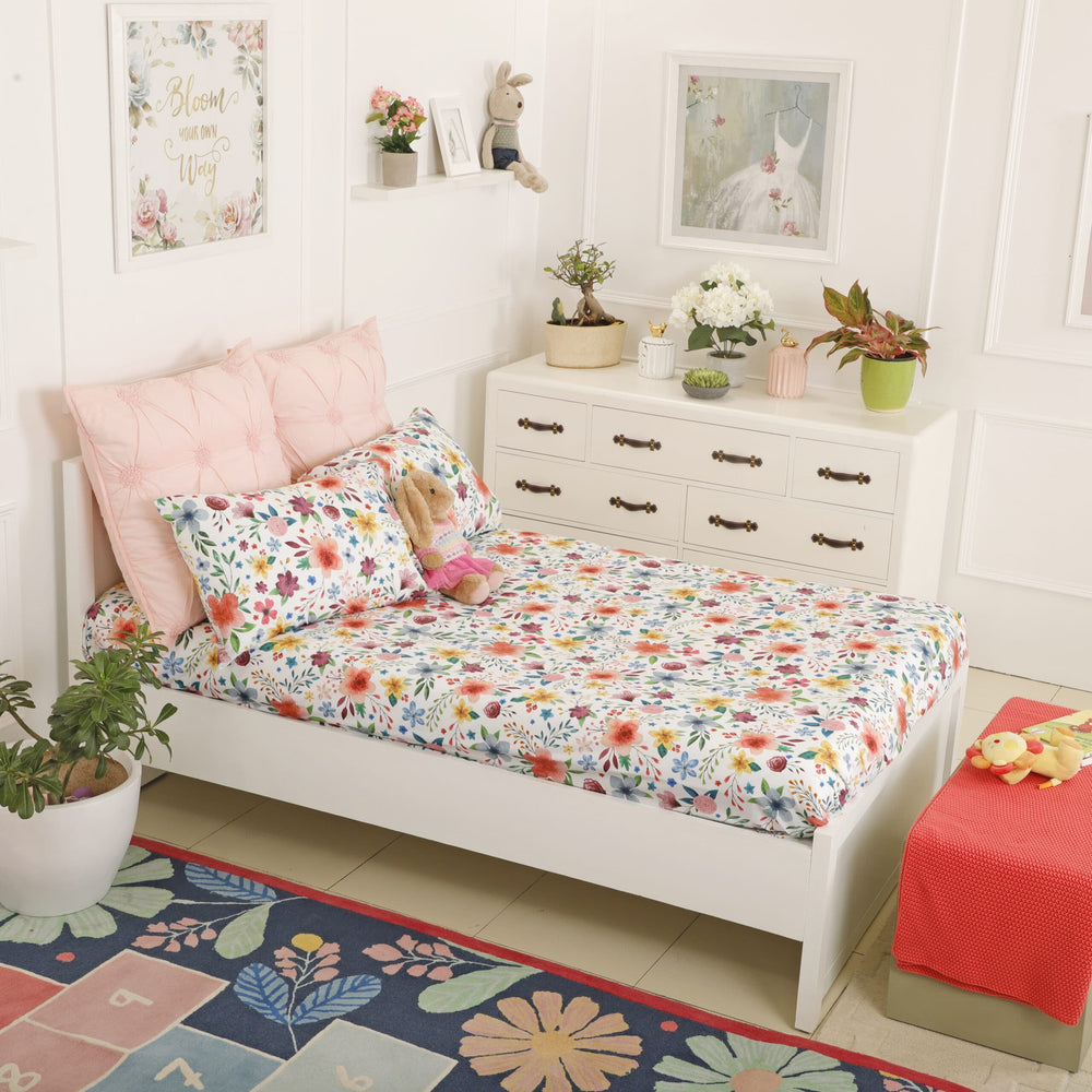Bloomingdale Floral Organic Cotton Bedsheet Set