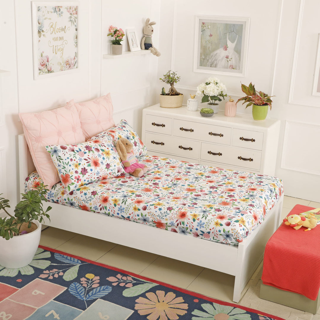 Bloomingdale Floral Organic Cotton Bedsheet Set