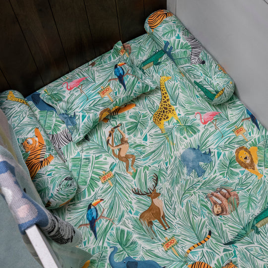 Jungle Safari Organic Cotton Fitted Sheet