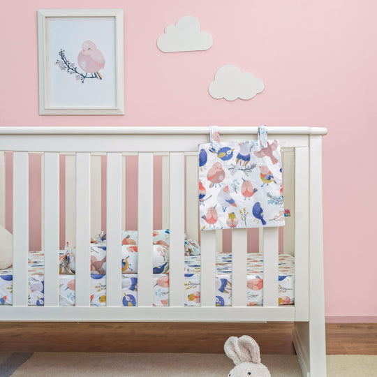 Chirpy Birds Organic Cotton Fitted Sheet
