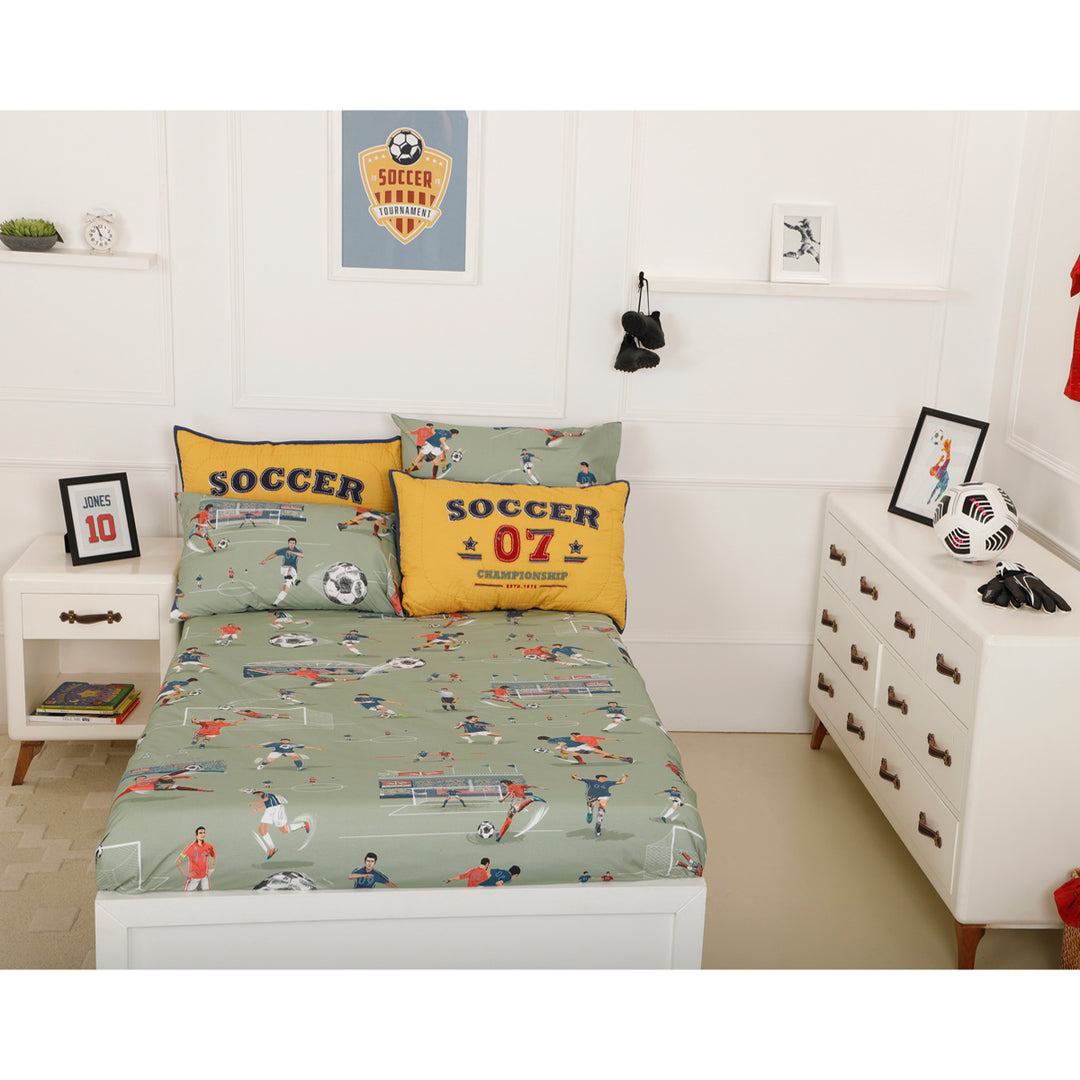 Football Mania Organic Cotton Quilted Pillow