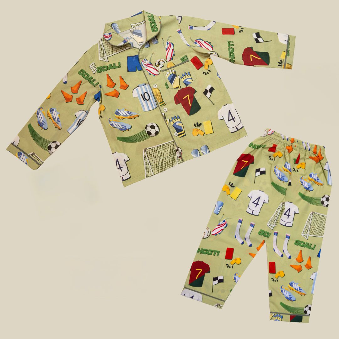 Football Fever Organic Cotton Nightsuit - Boys