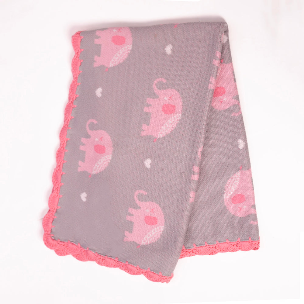 Baby Elephants Organic Cotton Blanket