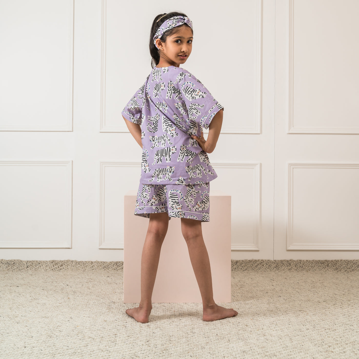 Eye of the Tiger - Lilac Organic Cotton nightsuit
