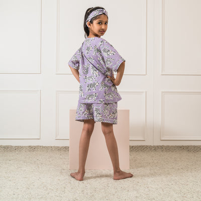 Eye of the Tiger - Lilac Organic Cotton nightsuit