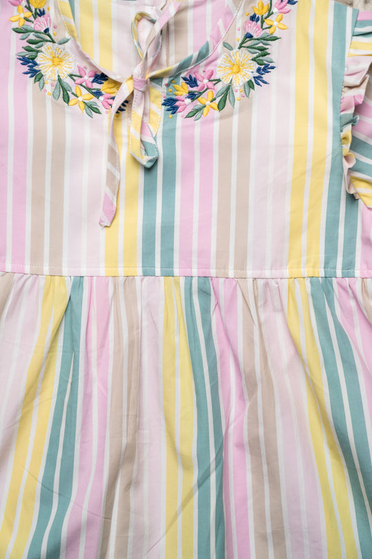 Stripey Fun Cotton Nightsuit