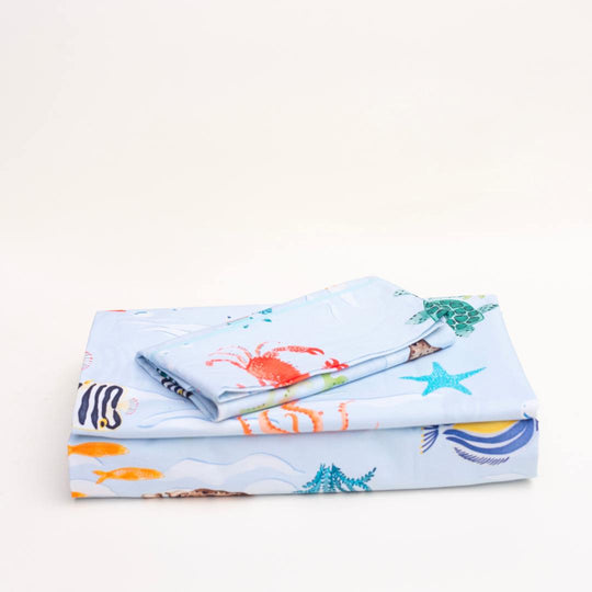 Underwater Sea Safari Organic Cotton Bedsheet Set