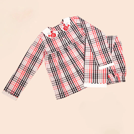 Checks & Chuckles Organic Cotton Nightsuit - Girls