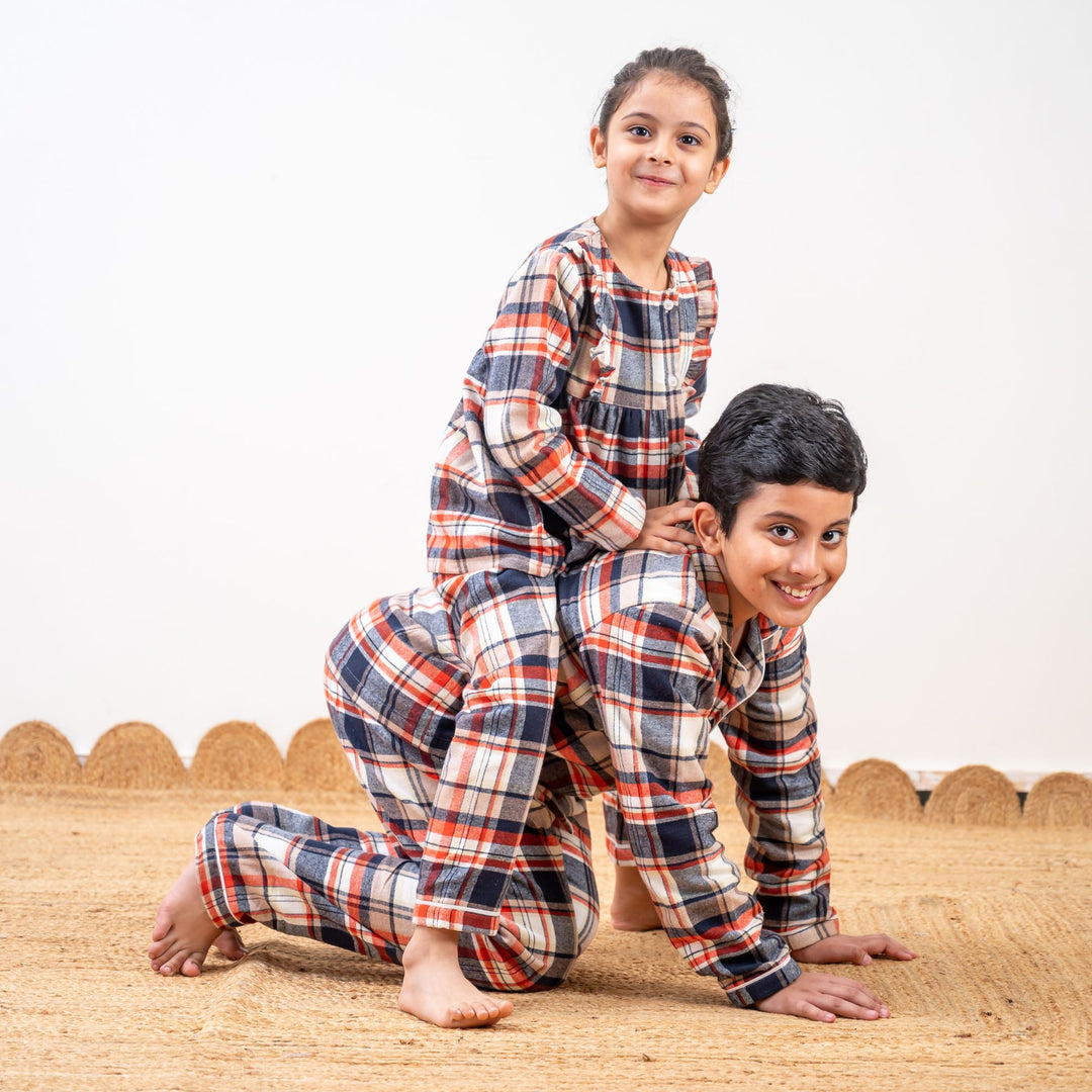 Oakland 2.0 Winter Cotton Nightsuit- Girls