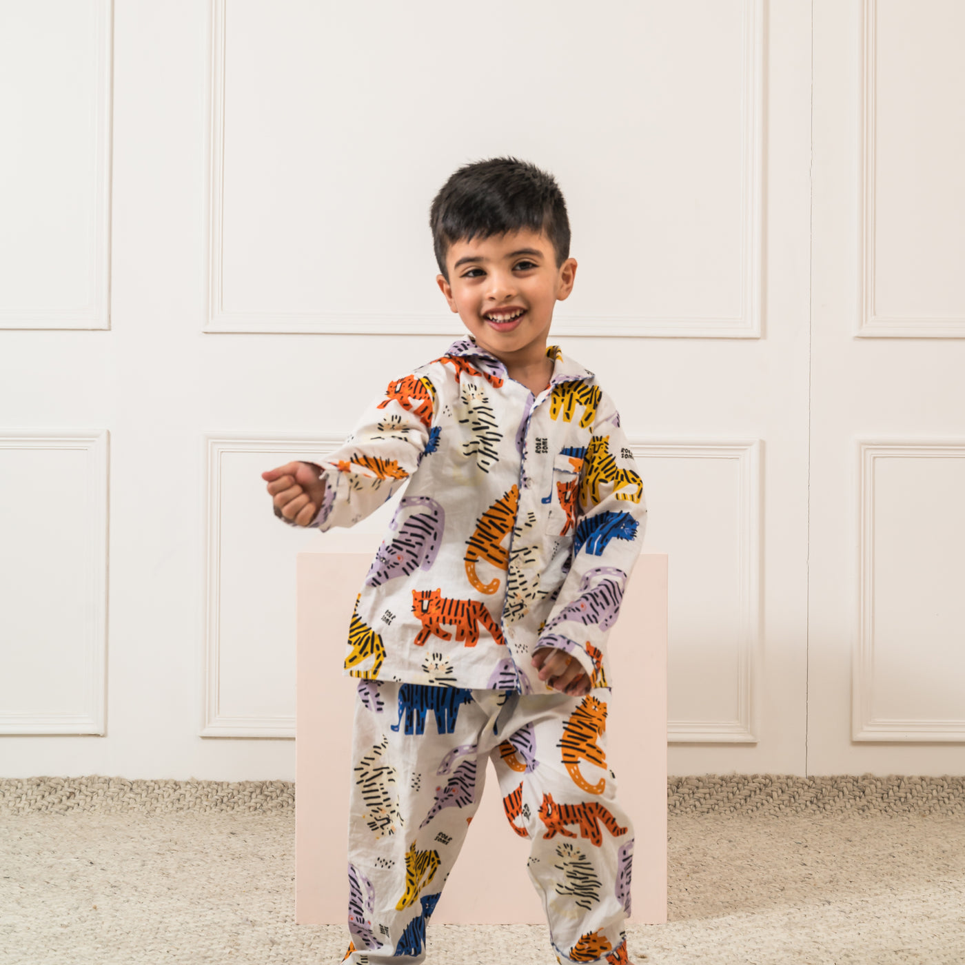 Eye of the Tiger- Multiolour Organic Cotton Nightsuit