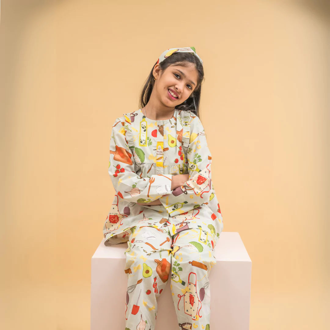 Cheflings Organic Cotton Nightsuit - Girls