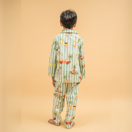 Beachy Sunsets Organic Cotton Nightsuit - Boys
