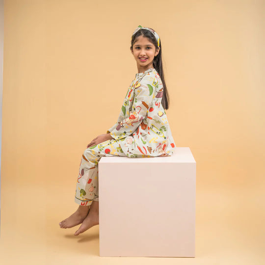 Cheflings Organic Cotton Nightsuit - Girls