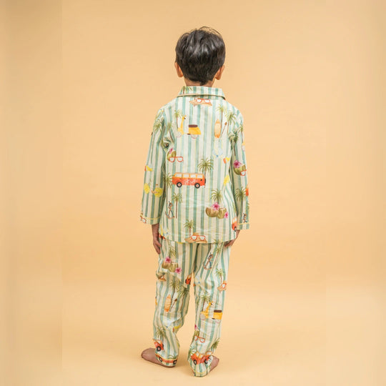 Beachy Sunsets Organic Cotton Nightsuit - Boys