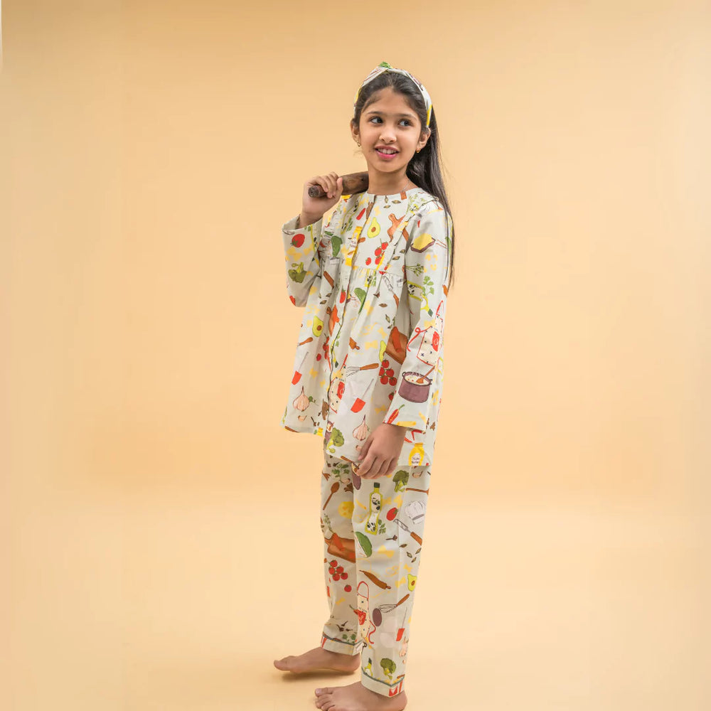 Cheflings Organic Cotton Nightsuit - Girls
