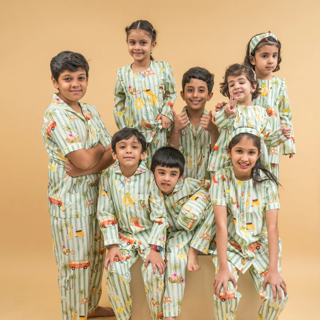 Beachy Sunsets Organic Cotton Nightsuit - Boys