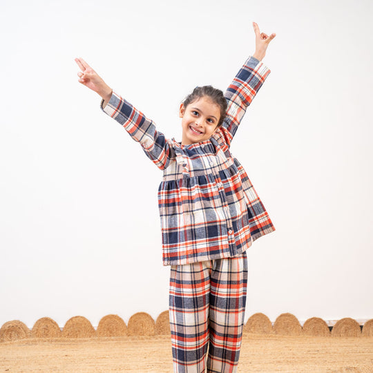 Oakland 2.0 Winter Cotton Nightsuit- Girls