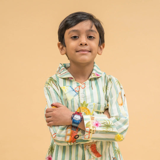 Beachy Sunsets Organic Cotton Nightsuit - Boys