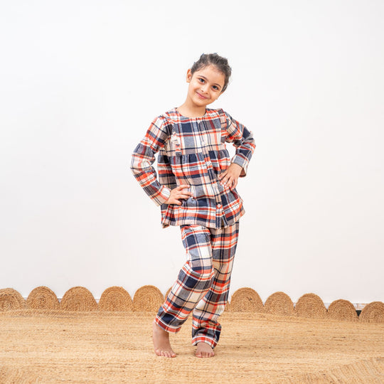 Oakland 2.0 Winter Cotton Nightsuit- Girls