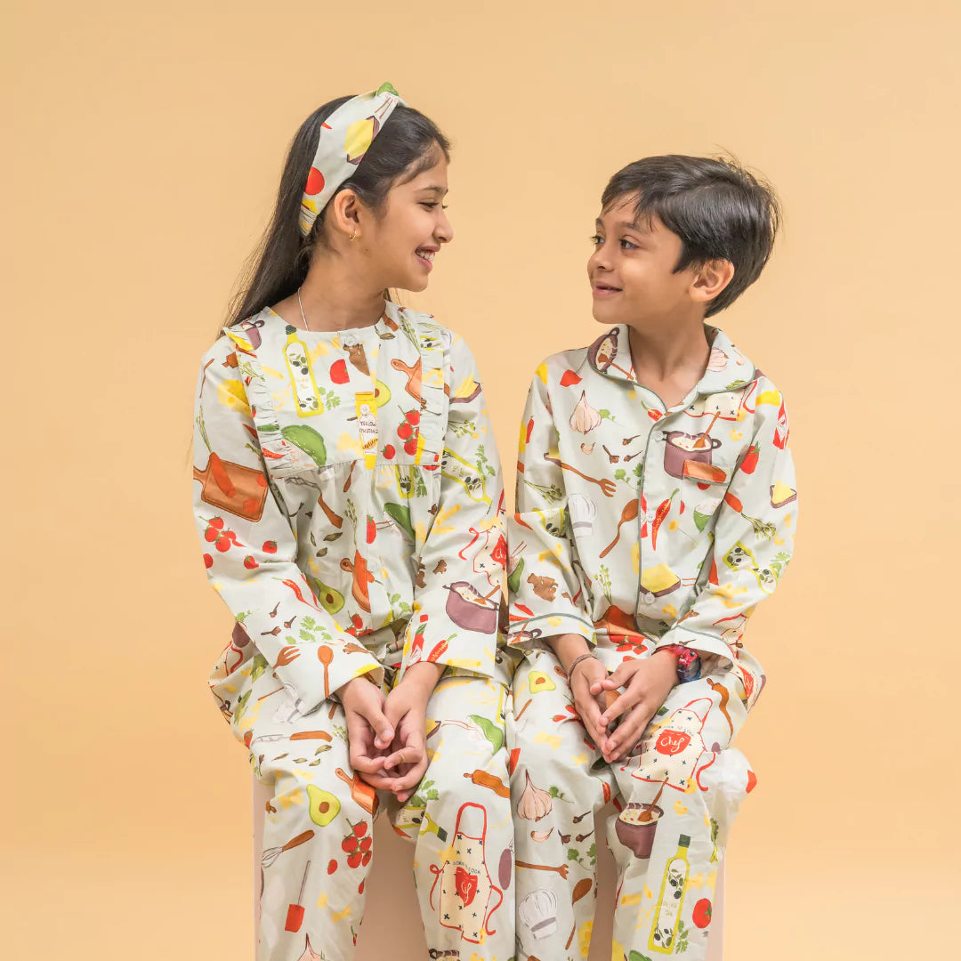 Cheflings Organic Cotton Nightsuit - Girls