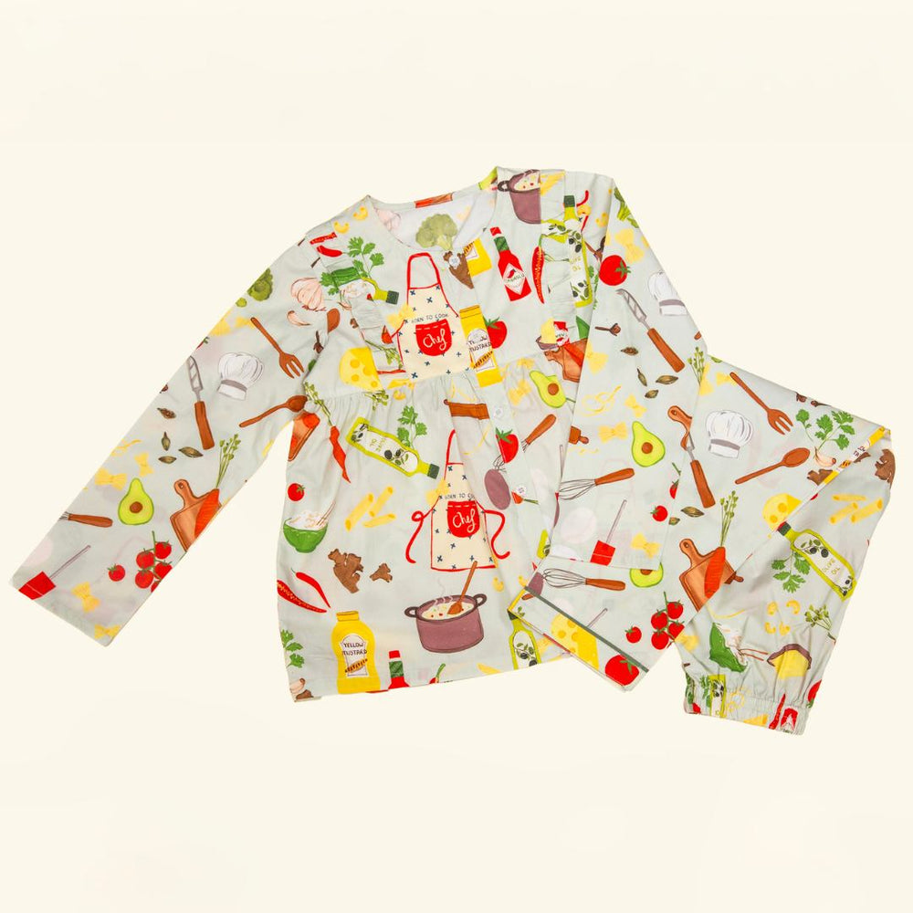 Cheflings Organic Cotton Nightsuit - Girls
