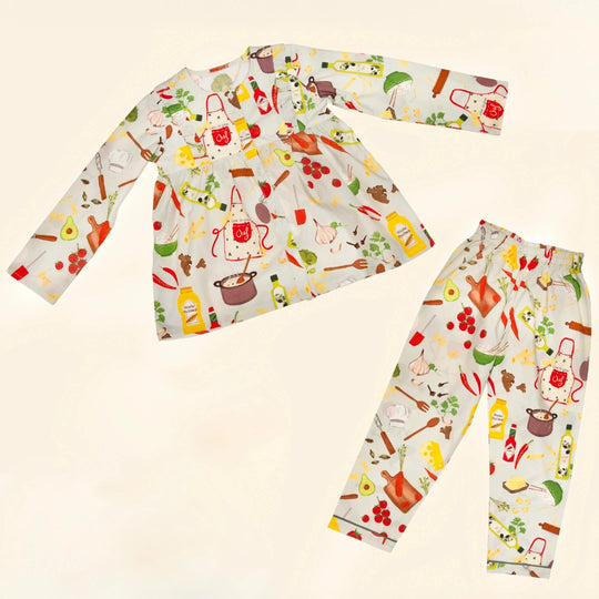 Cheflings Organic Cotton Nightsuit - Girls