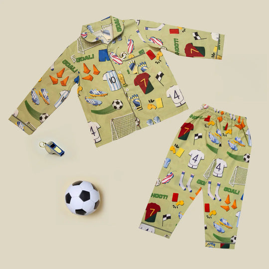 Football Fever Organic Cotton Nightsuit - Boys