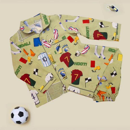 Football Fever Organic Cotton Nightsuit - Boys