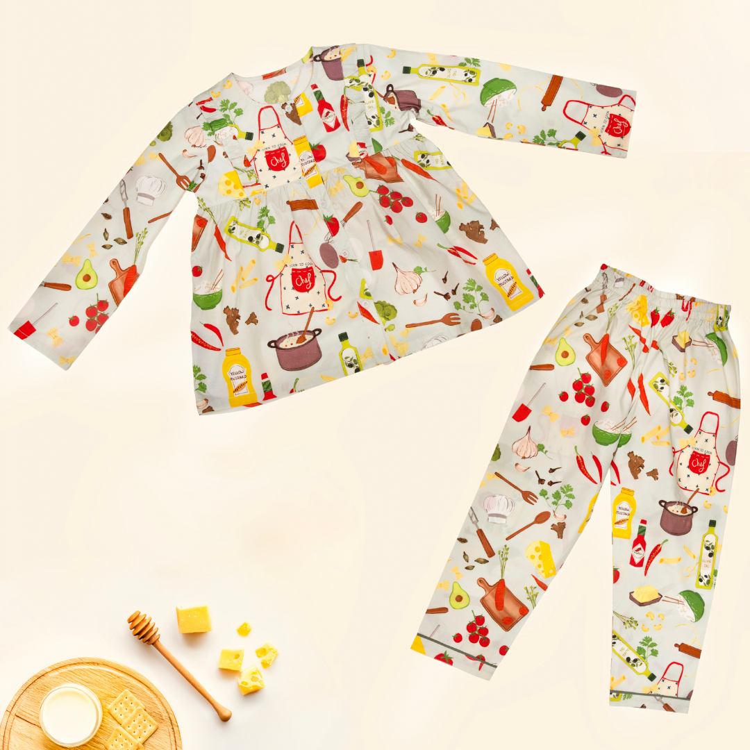 Cheflings Organic Cotton Nightsuit - Girls