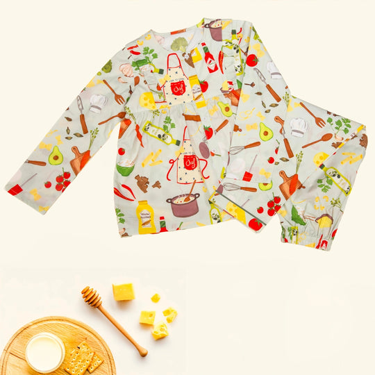Cheflings Organic Cotton Nightsuit - Girls