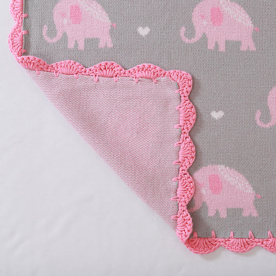 Baby Elephants Organic Cotton Blanket