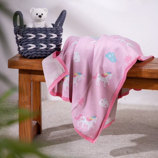 Unicorns Organic Cotton Blanket