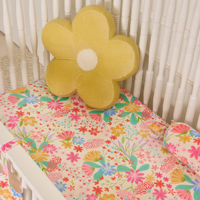 Floral Dreams Organic Cotton Fitted Sheet