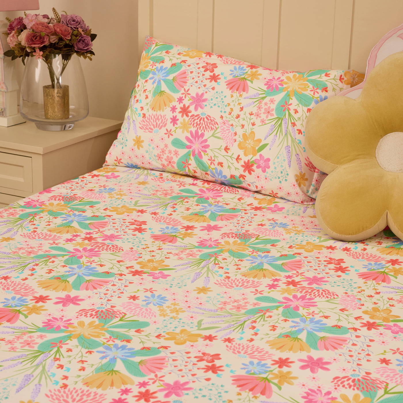 Floral Dreams Organic Cotton Bedsheet Set