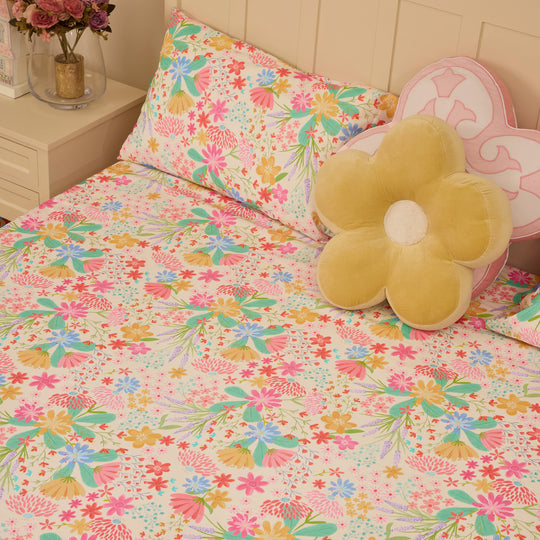 Floral Dreams Organic Cotton Bedsheet Set